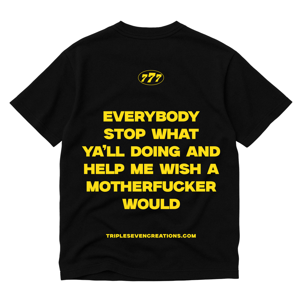 777 BLACK STATEMENT TEE