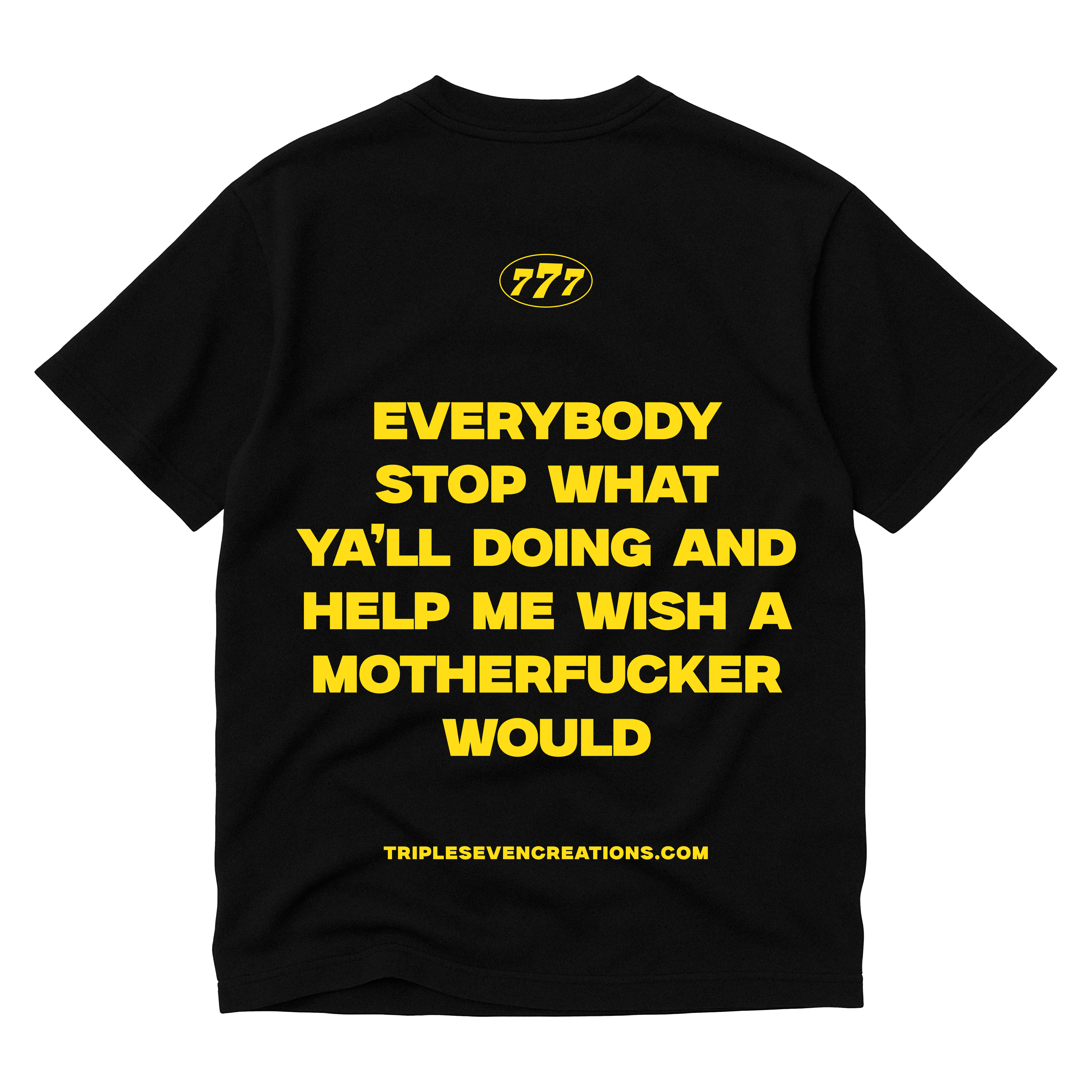 777 BLACK STATEMENT TEE