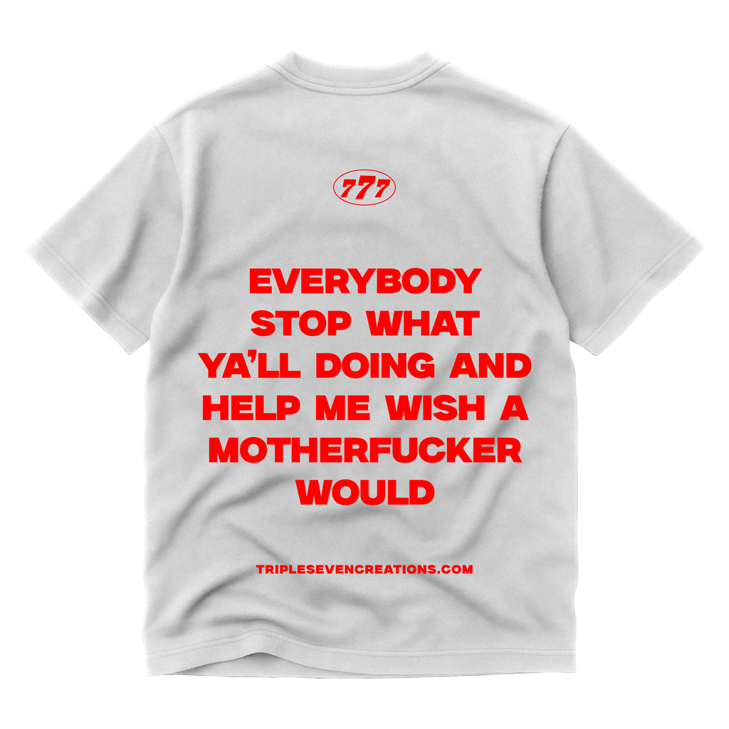 777 WHITE STATEMENT TEE