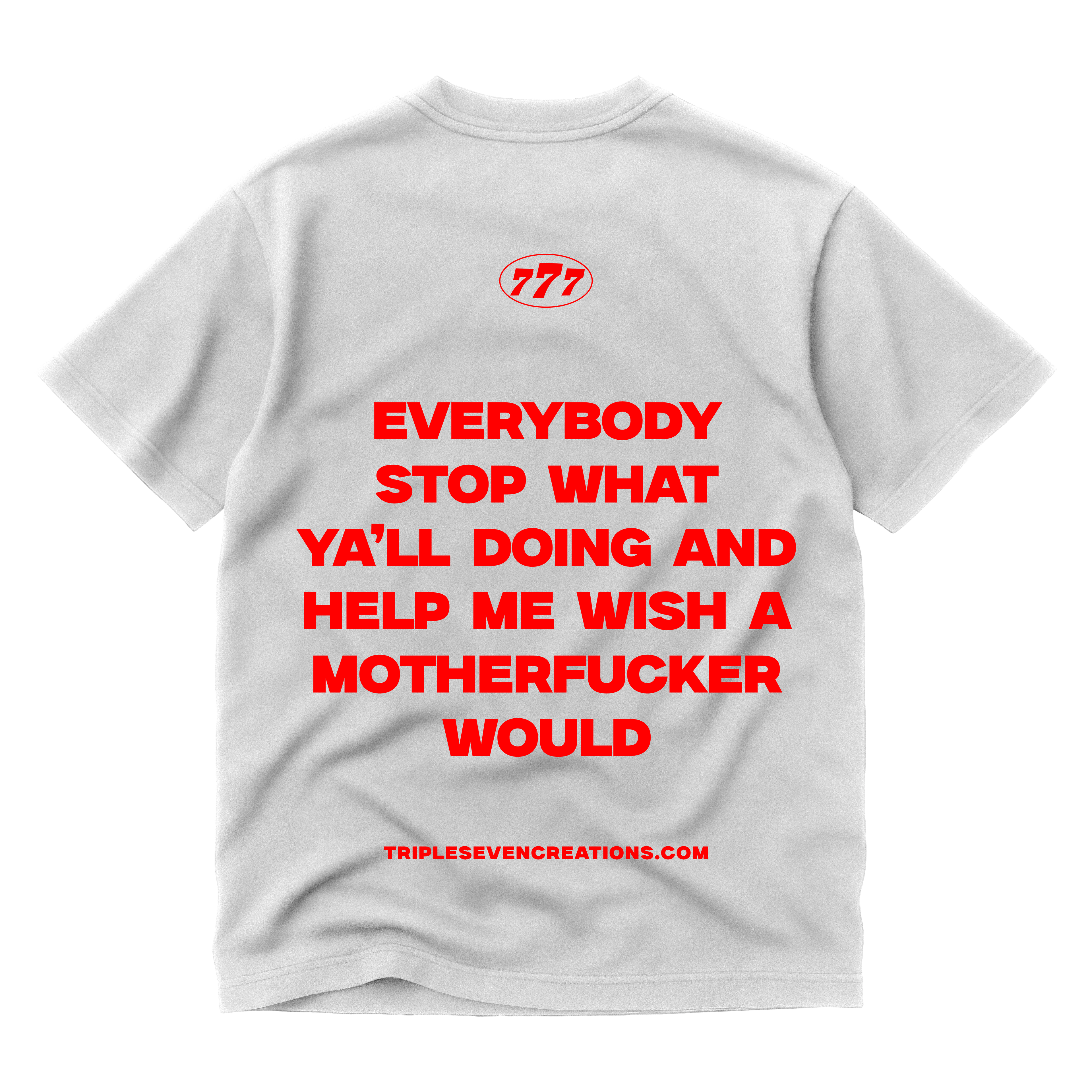 777 WHITE STATEMENT TEE